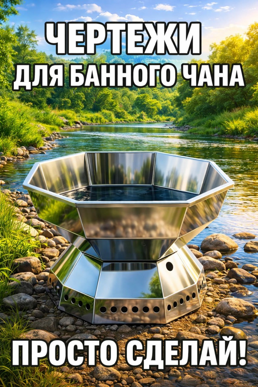 Чертеж банного чана из нерж. 170 см (с раскроем под ЧПУ)