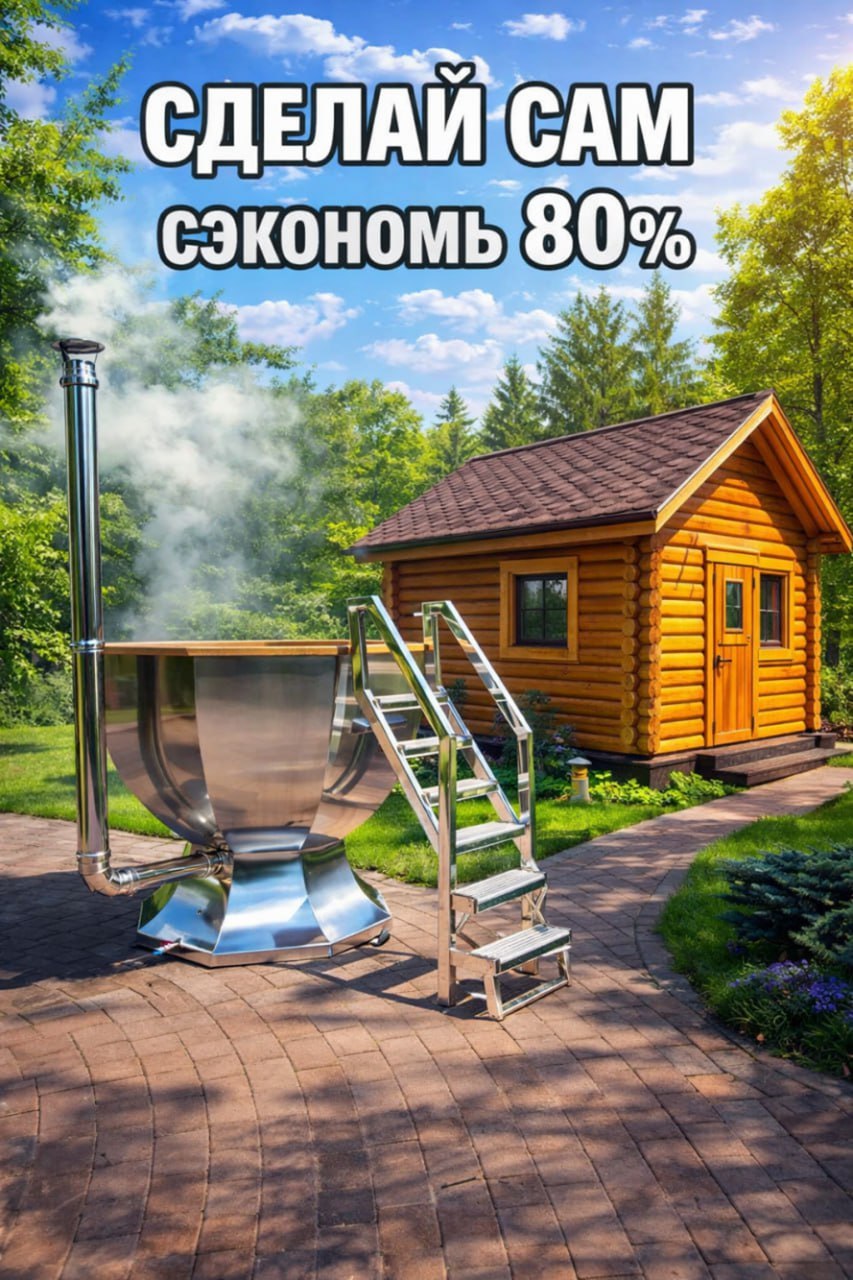 Чертеж банного чана из нерж. 170 см (с раскроем под ЧПУ)