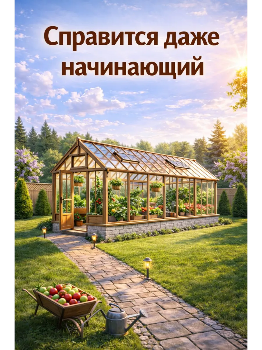 Проект Английской теплицы с деревянным каркасом 6х3 м