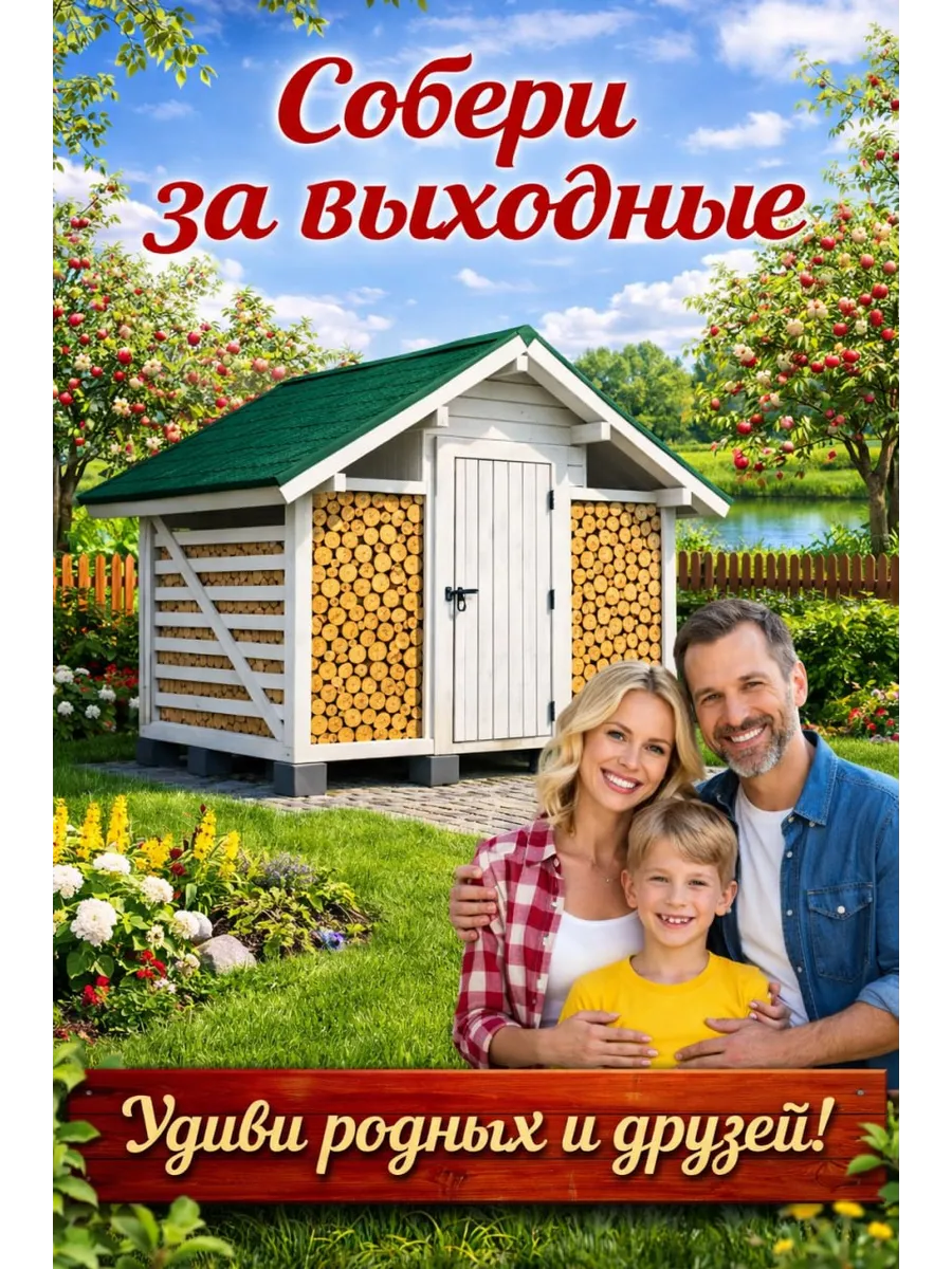 Проект Дровник с Хозблоком