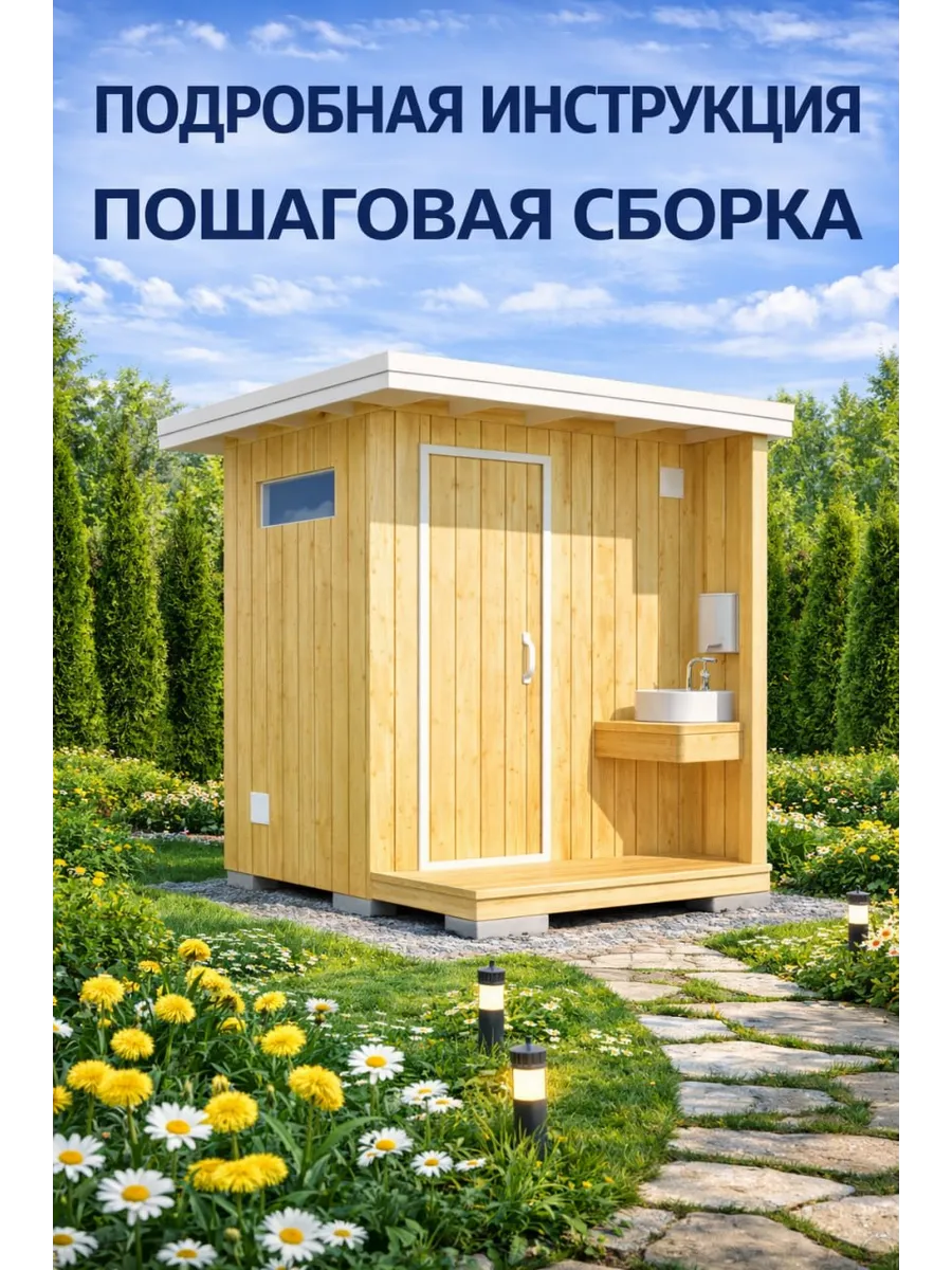 Проект дачного туалета с умывальником