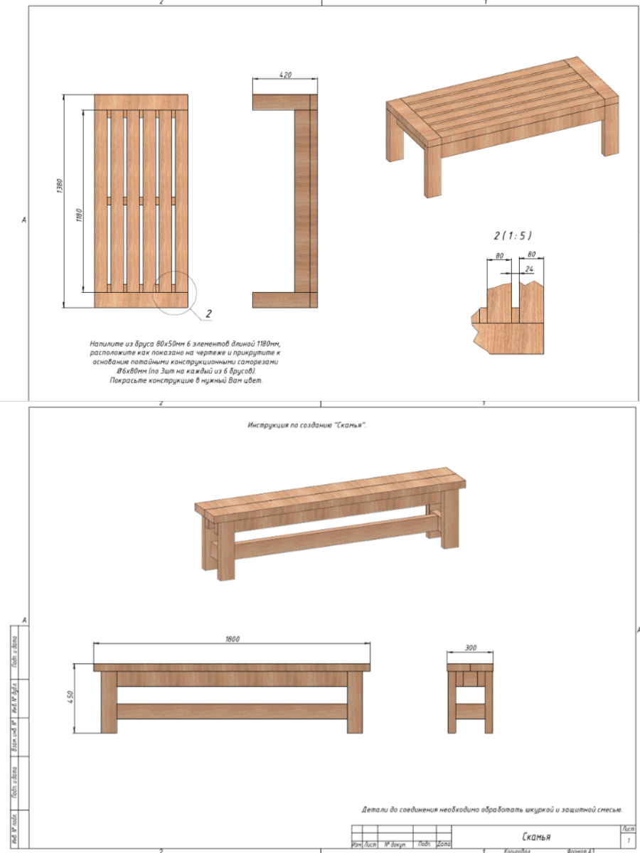 Дачный стол «Современный» + 3 бонуса