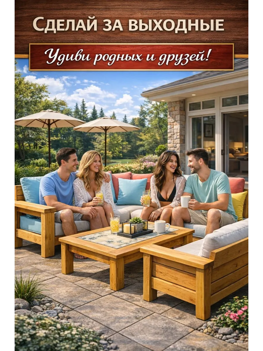 Угловой диван + кресло + столик