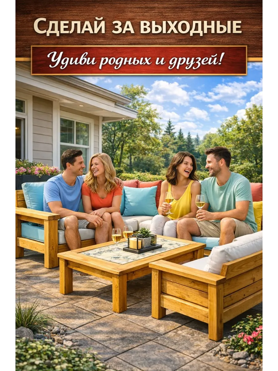 Угловой диван + кресло + столик